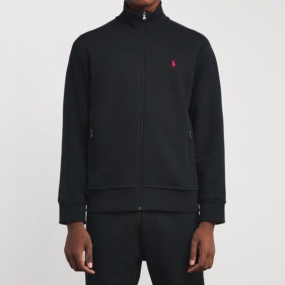 Polo Ralph Lauren Black Cotton Blend Zip-Up Sweatshirt Jacket Men Size 2XLT (B4) - Picture 4 of 14